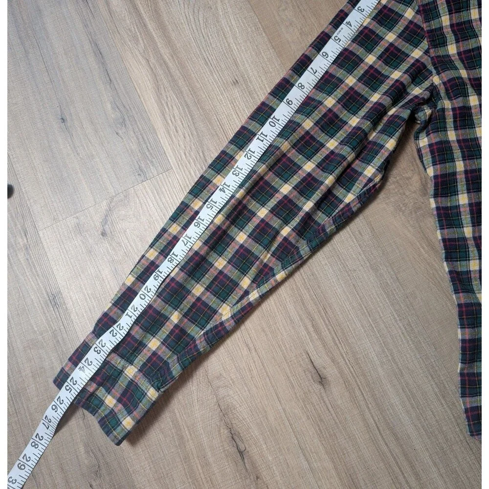 J. Crew Flannel Shirt Size L Plaid Brushed Twill Slim Fit Preppy Classic